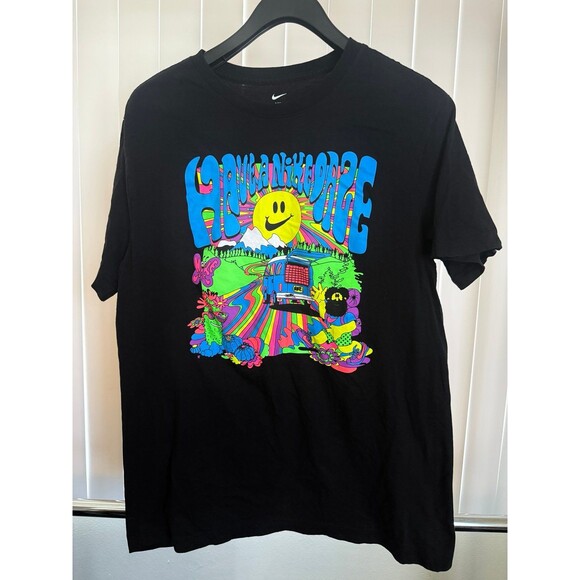 Men's Have A Nike Daze Black Psychedelic T-Shirt Size Medium - Picture 1 of 4